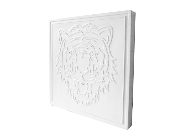 Bengal Kabartma 3 Boyutlu Beyaz Tablo