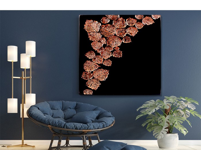 Çınar Siyah Bakır Kabartma 3 Boyutlu Tablo