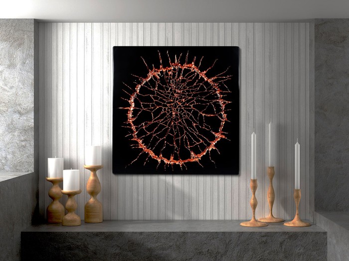 Lav Siyah Bakır Kabartma 3 Boyutlu Tablo