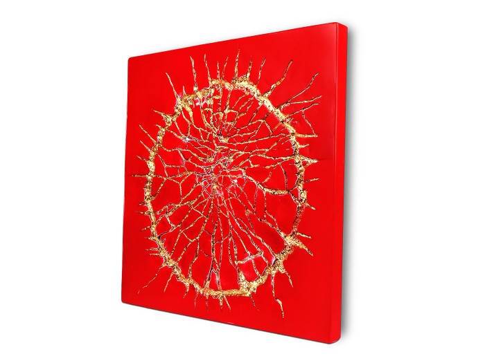 Lav Kırmızı Altın Kabartma 3 Boyutlu Tablo Lav Kırmızı Altın Kabartma 3 Boyutlu Tablo