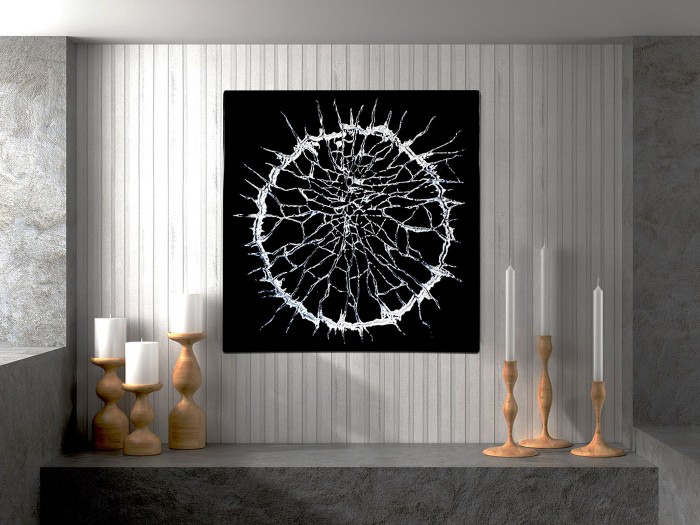 Lav Siyah Gümüş Kabartma 3 Boyutlu Tablo Lav Siyah Gümüş Kabartma 3 Boyutlu Tablo