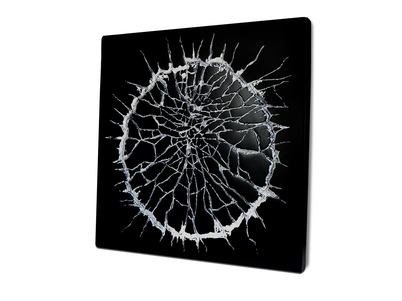 Lav Siyah Gümüş Kabartma 3 Boyutlu Tablo