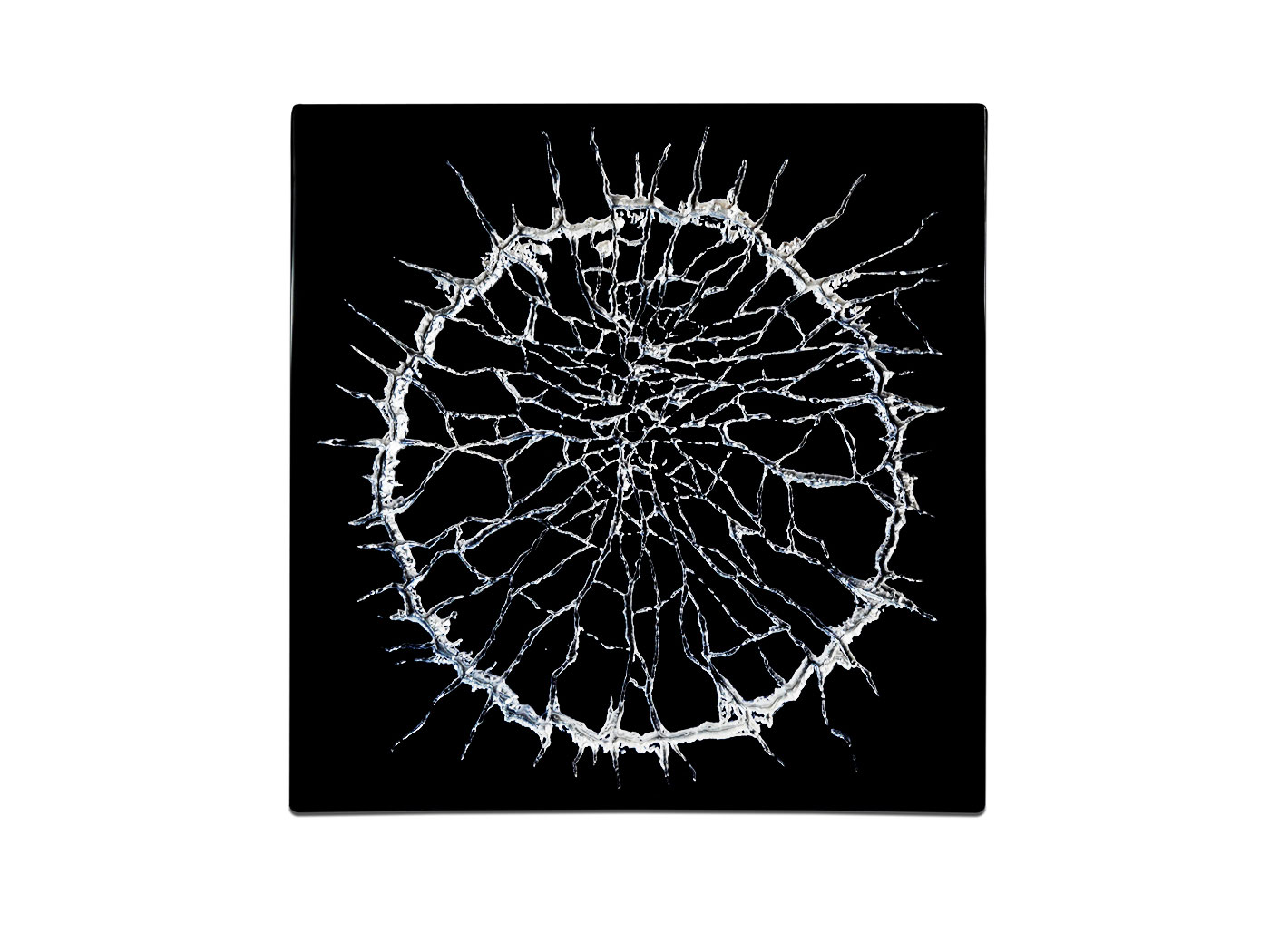 Lav Siyah Gümüş Kabartma 3 Boyutlu Tablo