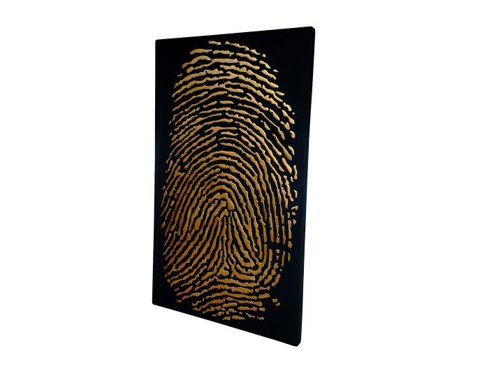 Parmak İzi Siyah Altın Kabartma 3 Boyutlu Tablo Parmak İzi Siyah Altın Kabartma 3 Boyutlu Tablo