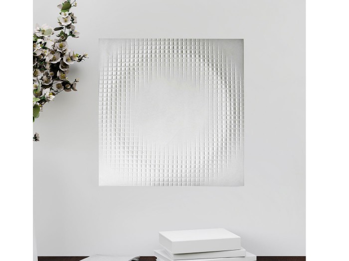 Square Kabartma 3 Boyutlu Beyaz Tablo